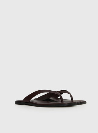 Alara Flat Thong Sandals Brown