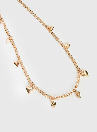 Forever Loved Heart Chain Belt Gold