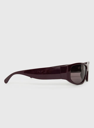 Odele Wraparound Sunglasses Burgundy