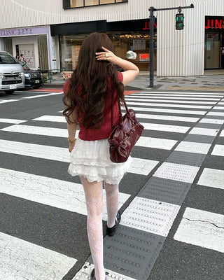 Square buckle shoulder bag