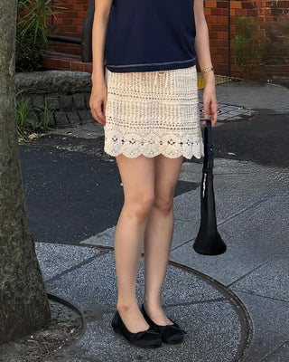 Crochet mini skirt