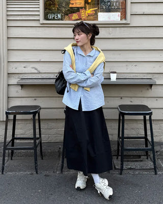 Wrinkle long skirt