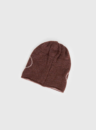 Rhiara Beanie Brown  Pink