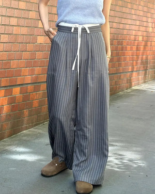 Two-tone pinstripe slacks