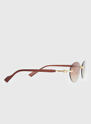 Katja Sunglasses Brown  Gold