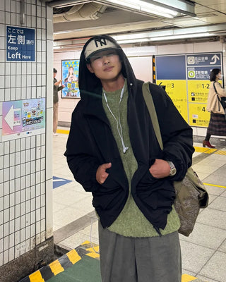 Nylon pocket windbreaker