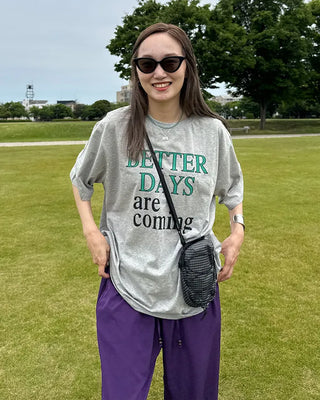 Lettering Oversized Half-Sleeve T-Shirt