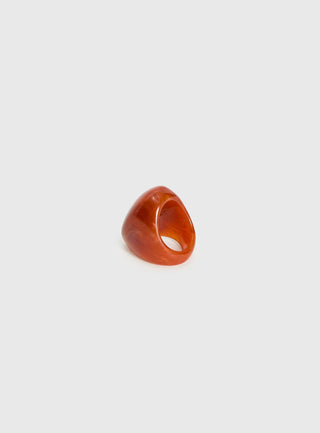 Hailley Resin Statement Ring Brown