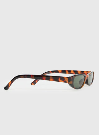 Bowery Slim Sunglasses Tort  Green