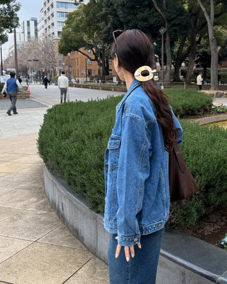 Oversized denim jacket