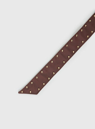 City Of Dreams Faux Leather Belt Brown  Gold
