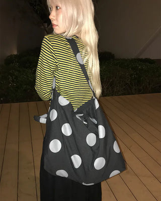 Polka Dot Big Shoulder Bag
