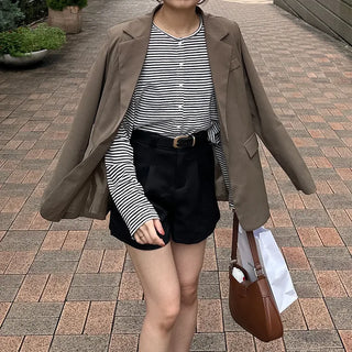Pintuck shorts