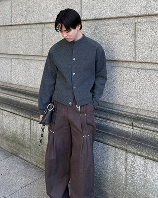 Wool blouson jacket