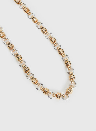 Annalie Linked Necklace Gold  Silver
