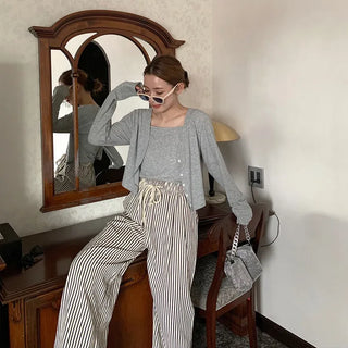Cardigan & Sleeveless Set