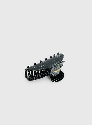 Parisse Claw Clip Black Polka