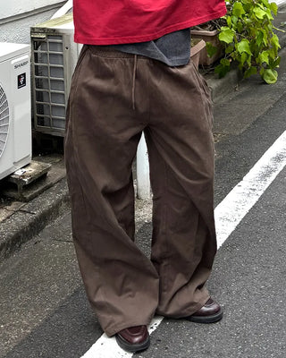 Unisex drawstring wide sweatpants