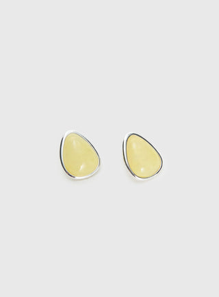 Vanita Earrings Silver  Yellow