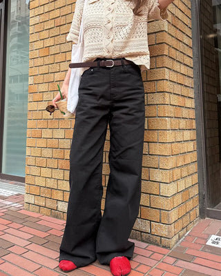 Wide cotton pants