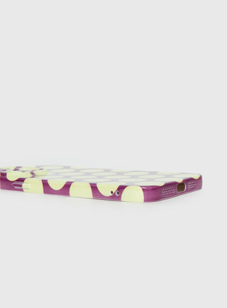Evyna iPhone Case Yellow  Plum Polka Dot