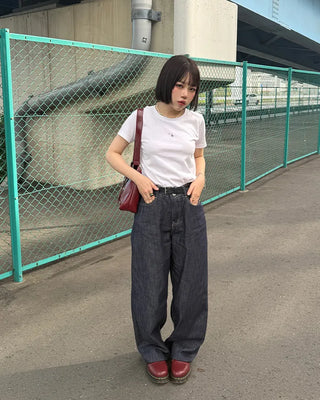 Wide selvedge denim pants