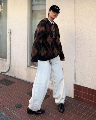 Cotton Curved Pants