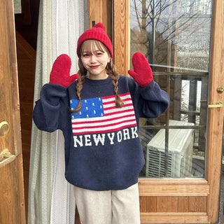 New York logo knit