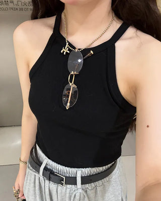 Halter neck sleeveless