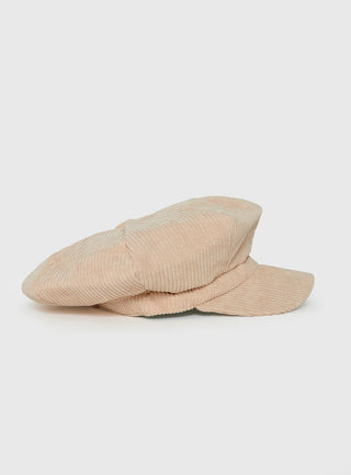 Avenelle Cord Newsboy Hat Fawn