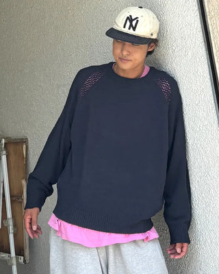 Loose-fit raglan knit