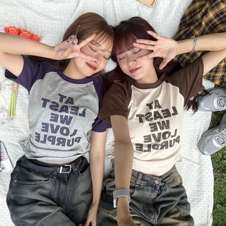 Side-shirred T-shirt