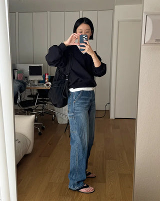 V-neck sweatshirt