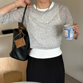 Round neck summer knit