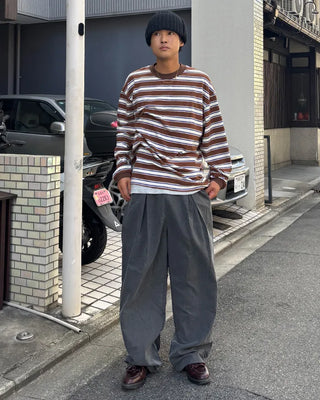 Pigment Border Long T-Shirt