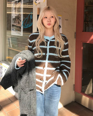 Duffle Point Border Cardigan