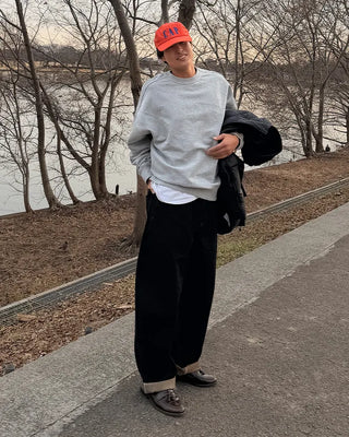 Non-faded denim pants