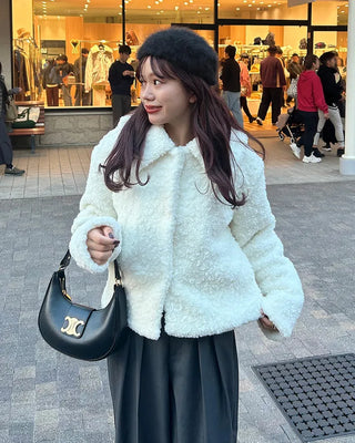 Colored boa jacket