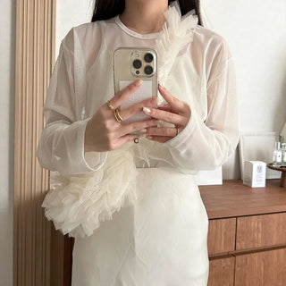 Loose-fitting sheer t-shirt
