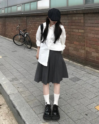 Round Hem Overfit Basic Shirt