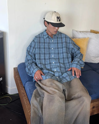 Oversized check shirt