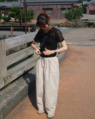 Banding wide pants