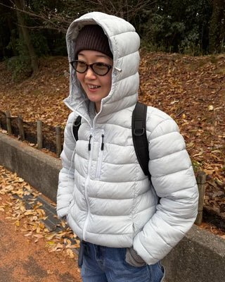 High-neck light padded jacket
