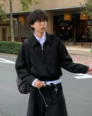 Suede Collar Jacket