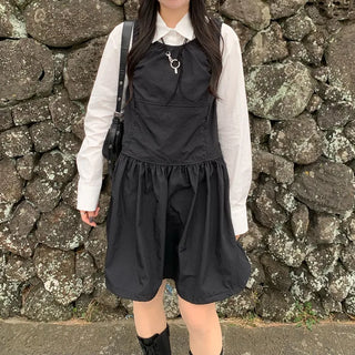 Layered Shirring Dress