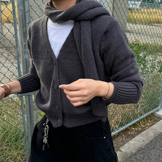 Scarf cardigan