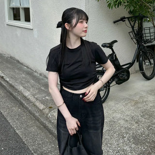 Waist Shirring T-shirt