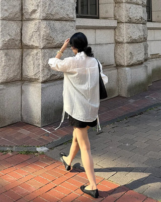 Tie Ribbon Oversized Shirt
