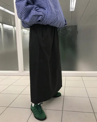 Waist string long skirt