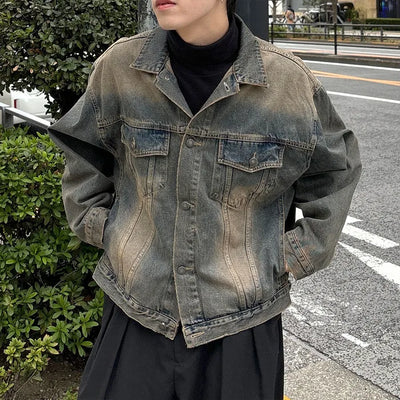 (Unisex) Vintage Washed Denim Jacket